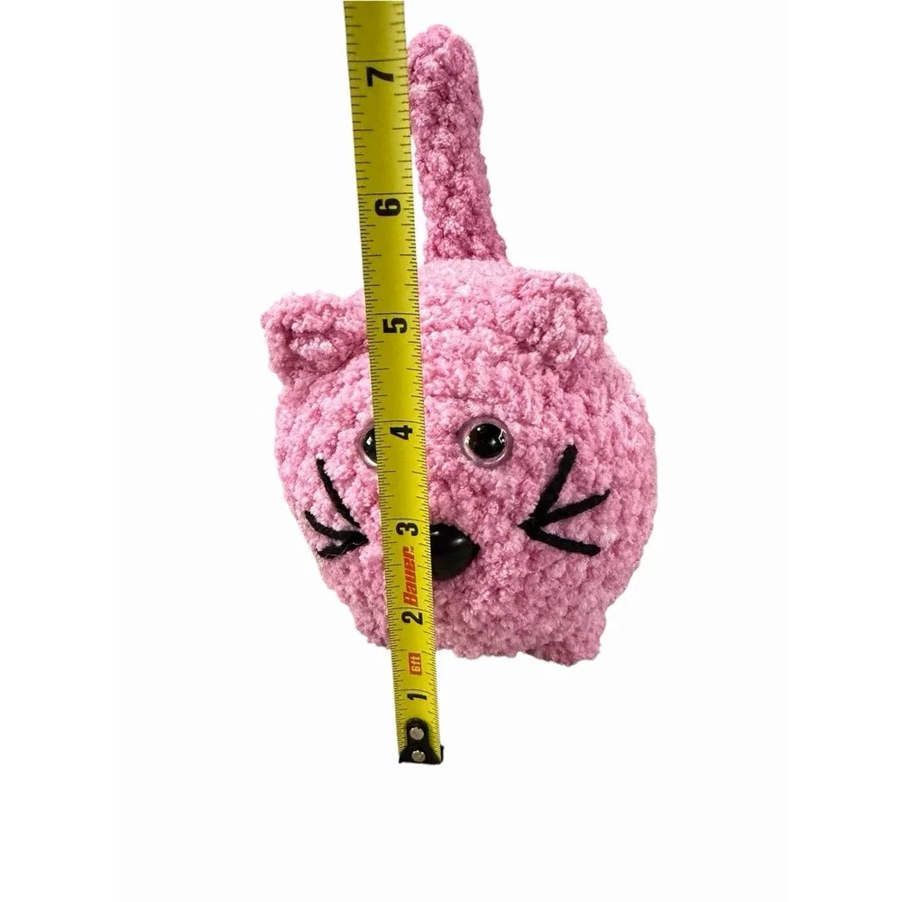 New Handmade Crochet Plushie Cat Kitten pink